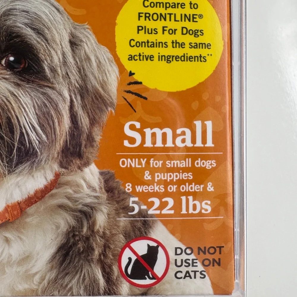 Protect your small dog with Plus. This orange formula effectively kills fleas, t